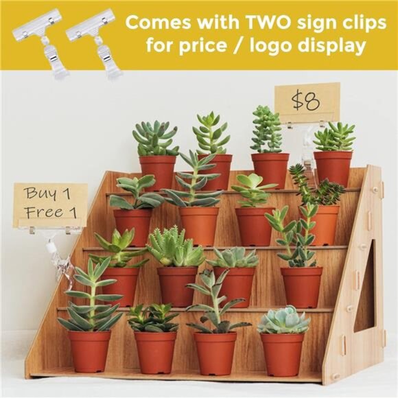 4 Tier Wooden Display Riser Craft Show Countertop Stand for Soap Candle Cupcakes - Picture 6 of 7